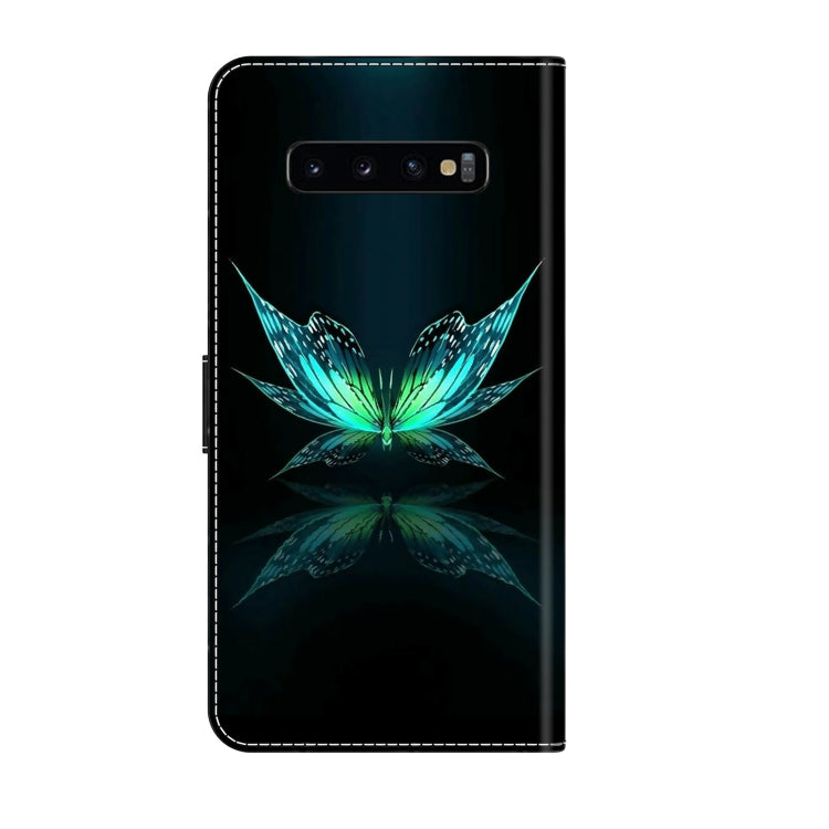 For Samsung Galaxy S10+ Crystal 3D Shockproof Protective Leather Phone Case(Reflection Dutterfly) - free shipping - PMC TechLife - Order now!