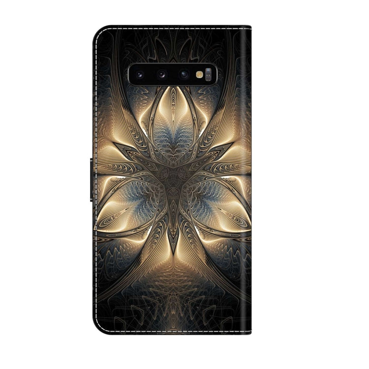 For Samsung Galaxy S10+ Crystal 3D Shockproof Protective Leather Phone Case(Luminous Building)