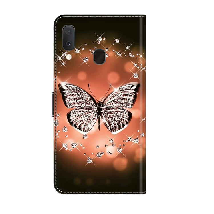 For Samsung Galaxy S10e Crystal 3D Shockproof Protective Leather Phone Case(Crystal Butterfly)