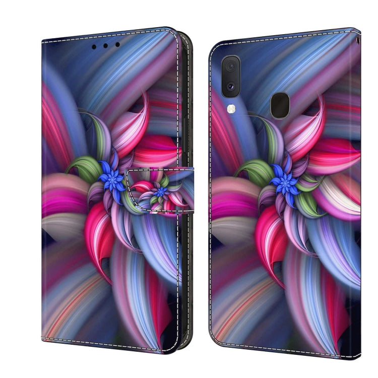 For Samsung Galaxy S10e Crystal 3D Shockproof Protective Leather Phone Case(Colorful Flower)