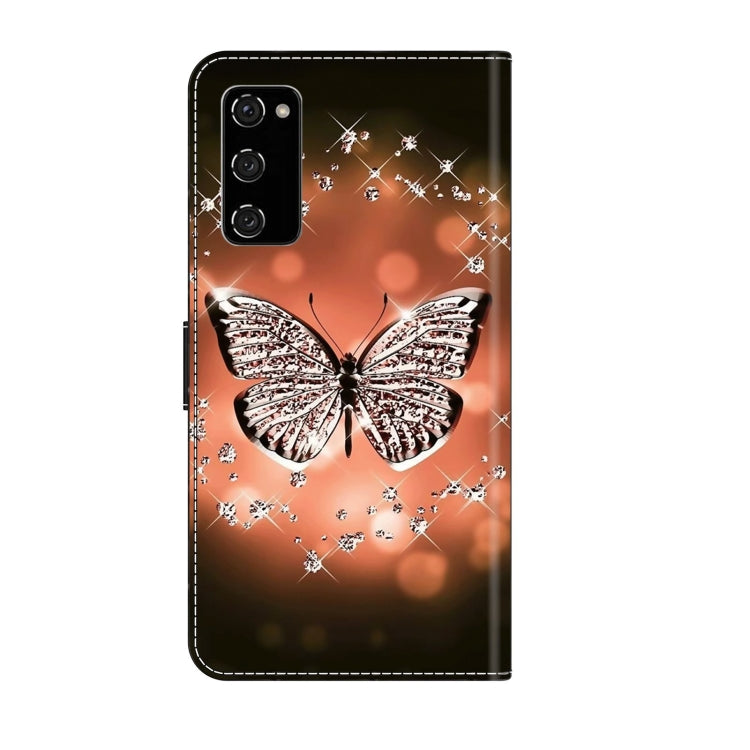 For Samsung Galaxy S20 FE Crystal 3D Shockproof Protective Leather Phone Case(Crystal Butterfly) - free shipping - PMC TechLife - Order now!
