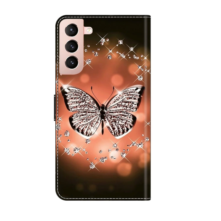 For Samsung Galaxy S21 Crystal 3D Shockproof Protective Leather Phone Case(Crystal Butterfly) - free shipping - PMC TechLife - Order now!