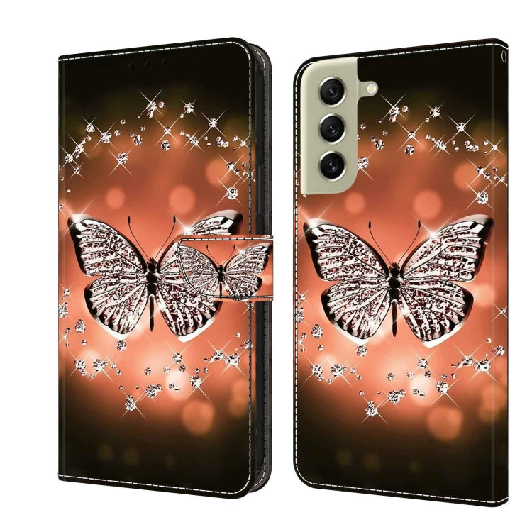 For Samsung Galaxy S21 FE 5G Crystal 3D Shockproof Protective Leather Phone Case(Crystal Butterfly) - free shipping - PMC TechLife - Order now!