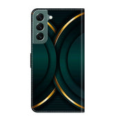 For Samsung Galaxy S22+ Crystal 3D Shockproof Protective Leather Phone Case(Gold Outline)