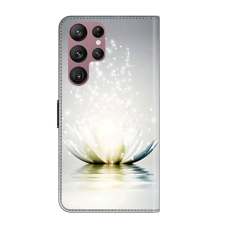 For Samsung Galaxy S22 Ultra Crystal 3D Shockproof Protective Leather Phone Case(Light Lotus) - free shipping - PMC TechLife - Order now!