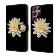For Samsung Galaxy S22 Ultra Crystal 3D Shockproof Protective Leather Phone Case(White Flower) - free shipping - PMC TechLife - Order now!