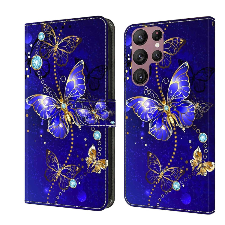 For Samsung Galaxy S22 Ultra Crystal 3D Shockproof Protective Leather Phone Case(Diamond Butterfly) - free shipping - PMC TechLife - Order now!