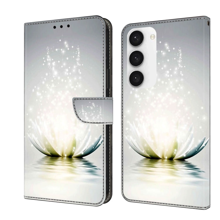 For Samsung Galaxy S23 Crystal 3D Shockproof Protective Leather Phone Case(Light Lotus) - free shipping - PMC TechLife - Order now!