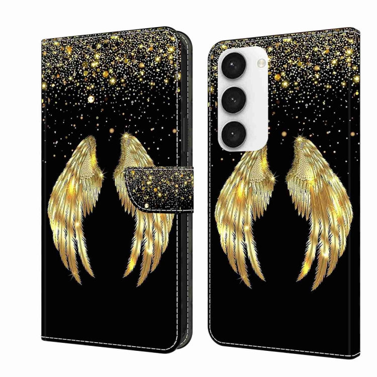 For Samsung Galaxy S23 Crystal 3D Shockproof Protective Leather Phone Case(Golden Wings) - free shipping - PMC TechLife - Order now!