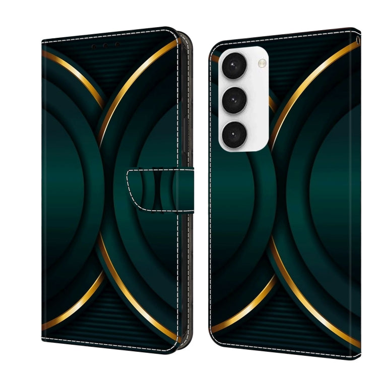 For Samsung Galaxy S23 Crystal 3D Shockproof Protective Leather Phone Case(Gold Outline) - free shipping - PMC TechLife - Order now!