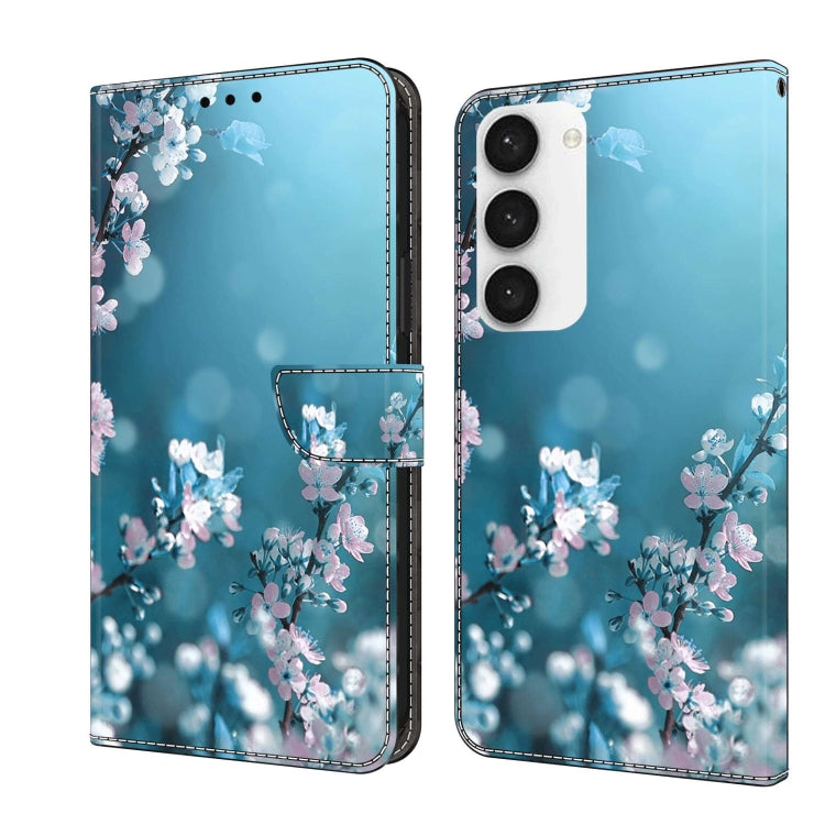 For Samsung Galaxy S23 Crystal 3D Shockproof Protective Leather Phone Case(Plum Flower) - free shipping - PMC TechLife - Order now!