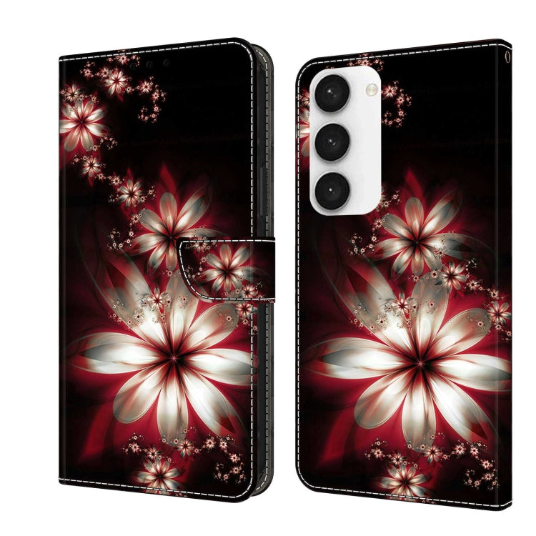 For Samsung Galaxy S23 Crystal 3D Shockproof Protective Leather Phone Case(Fantastic Flower) - free shipping - PMC TechLife - Order now!
