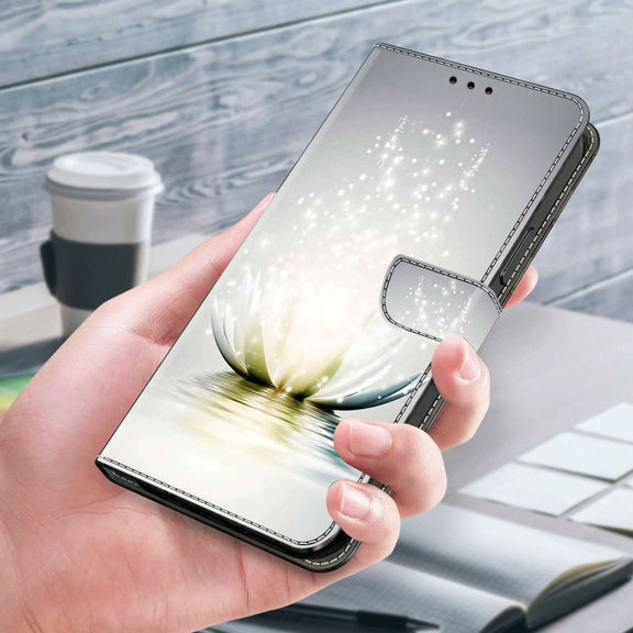 For Samsung Galaxy S23 Ultra Crystal 3D Shockproof Protective Leather Phone Case(Light Lotus)