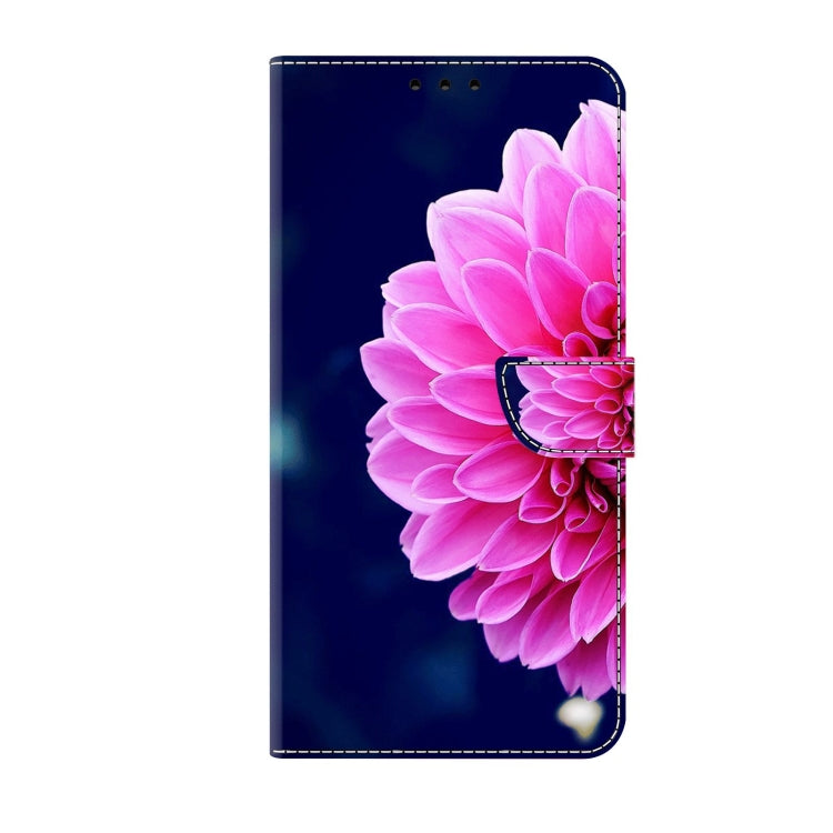 For Samsung Galaxy S23 Ultra Crystal 3D Shockproof Protective Leather Phone Case(Pink Petals)