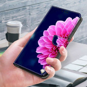 For Samsung Galaxy S23 Ultra Crystal 3D Shockproof Protective Leather Phone Case(Pink Petals)