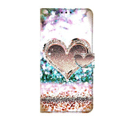 For Samsung Galaxy S23 Ultra Crystal 3D Shockproof Protective Leather Phone Case(Pink Diamond Heart)