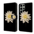 For Samsung Galaxy S23 Ultra Crystal 3D Shockproof Protective Leather Phone Case(White Flower) - free shipping - PMC TechLife - Order now!