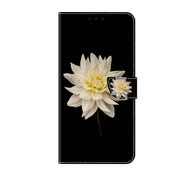 For Samsung Galaxy S23 Ultra Crystal 3D Shockproof Protective Leather Phone Case(White Flower)