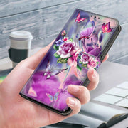 For Samsung Galaxy S23 Ultra Crystal 3D Shockproof Protective Leather Phone Case(Butterfly)