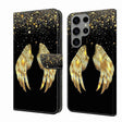 For Samsung Galaxy S23 Ultra Crystal 3D Shockproof Protective Leather Phone Case(Golden Wings) - free shipping - PMC TechLife - Order now!