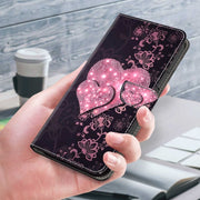 For Samsung Galaxy S23 Ultra Crystal 3D Shockproof Protective Leather Phone Case(Lace Love)