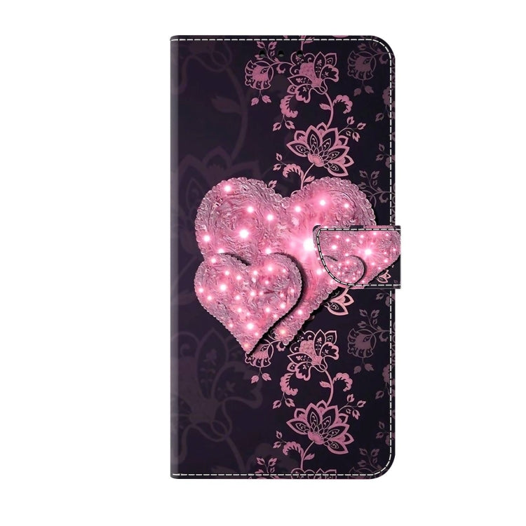 For Samsung Galaxy S23 Ultra Crystal 3D Shockproof Protective Leather Phone Case(Lace Love)