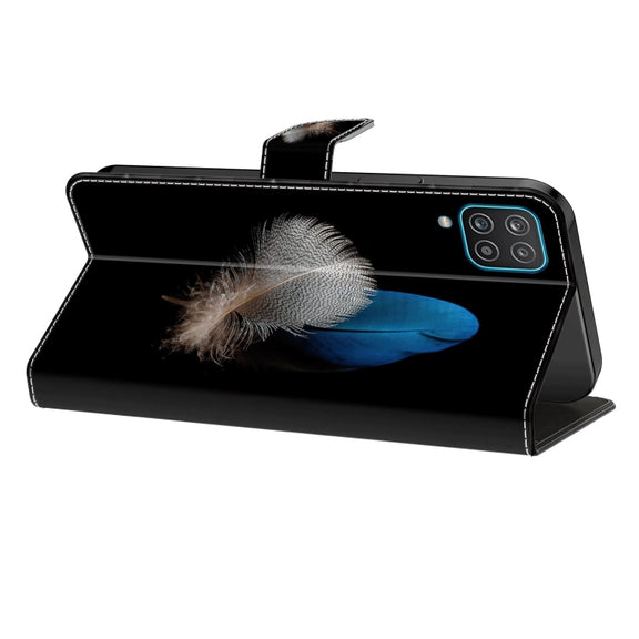 For Samsung Galaxy S23 Ultra Crystal 3D Shockproof Protective Leather Phone Case(Two Branches)