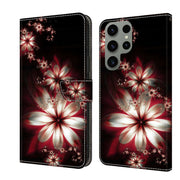 For Samsung Galaxy S23 Ultra Crystal 3D Shockproof Protective Leather Phone Case(Fantastic Flower)