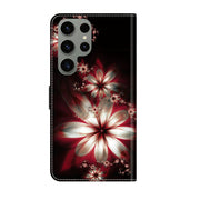 For Samsung Galaxy S23 Ultra Crystal 3D Shockproof Protective Leather Phone Case(Fantastic Flower)