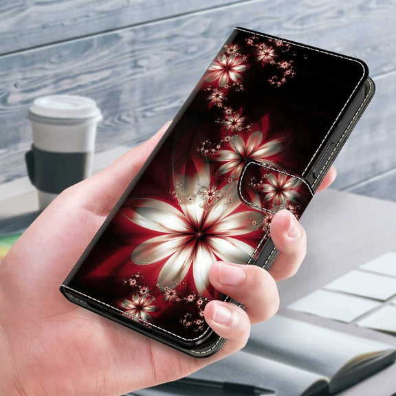 For Samsung Galaxy S23 Ultra Crystal 3D Shockproof Protective Leather Phone Case(Fantastic Flower)