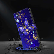 For Samsung Galaxy S23 Ultra Crystal 3D Shockproof Protective Leather Phone Case(Diamond Butterfly)