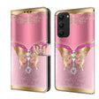 For Samsung Galaxy S23+ Crystal 3D Shockproof Protective Leather Phone Case(Pink Bottom Butterfly) - free shipping - PMC TechLife - Order now!