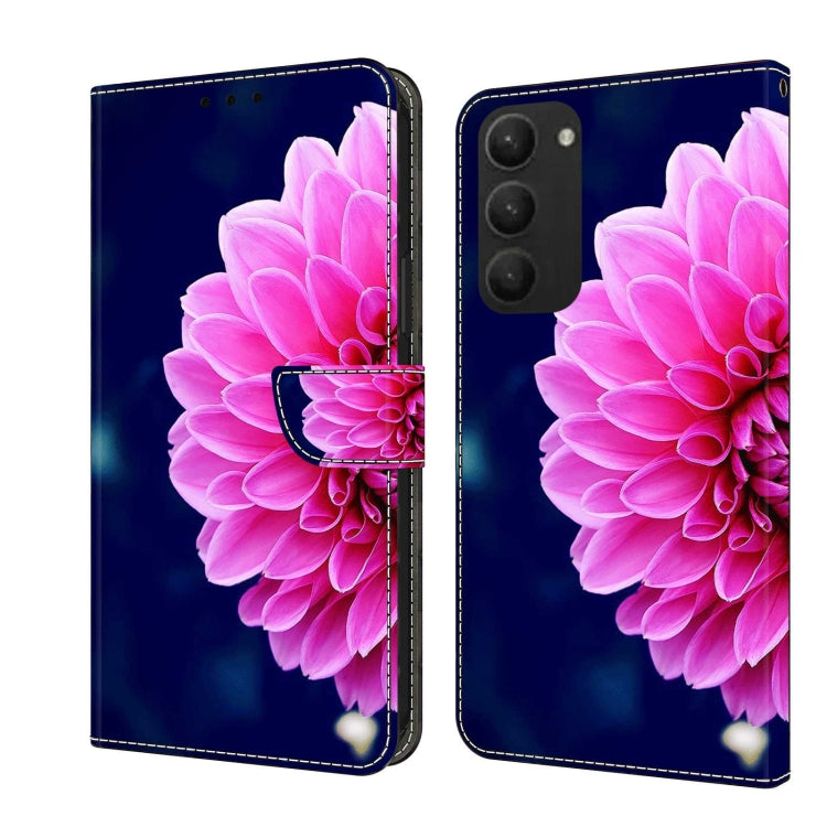 For Samsung Galaxy S23+ Crystal 3D Shockproof Protective Leather Phone Case(Pink Petals) - free shipping - PMC TechLife - Order now!