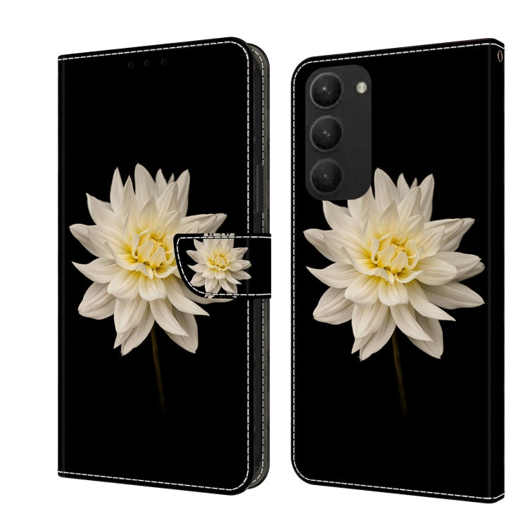 For Samsung Galaxy S23+ Crystal 3D Shockproof Protective Leather Phone Case(White Flower) - free shipping - PMC TechLife - Order now!