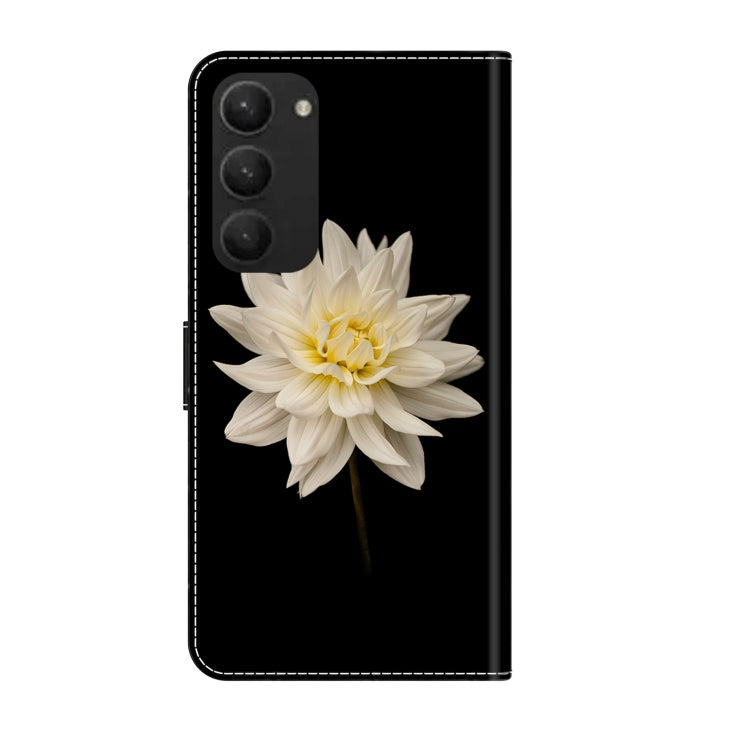 For Samsung Galaxy S23+ Crystal 3D Shockproof Protective Leather Phone Case(White Flower) - free shipping - PMC TechLife - Order now!
