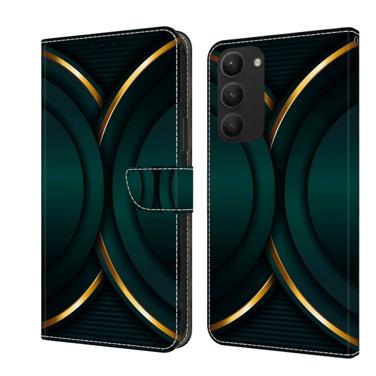 For Samsung Galaxy S23+ Crystal 3D Shockproof Protective Leather Phone Case(Gold Outline) - free shipping - PMC TechLife - Order now!