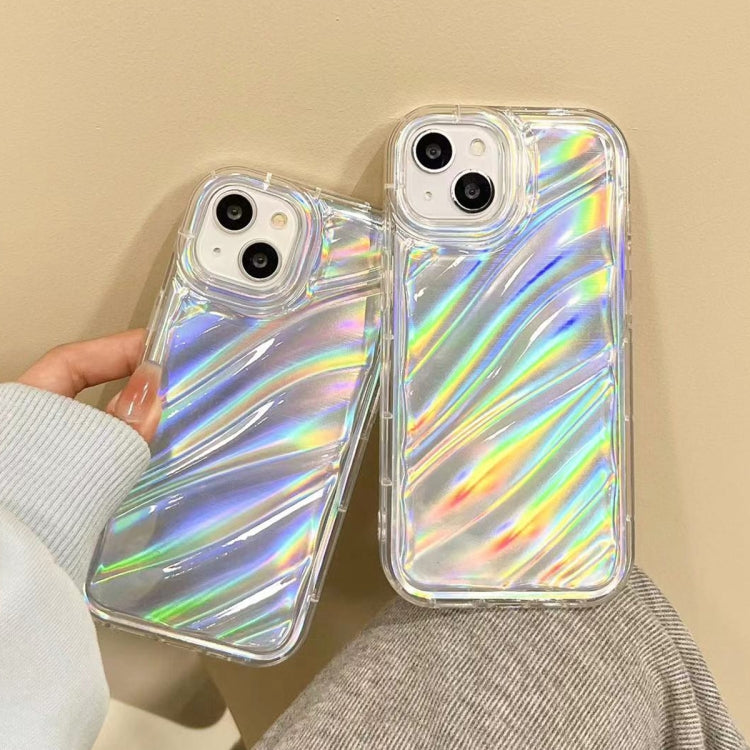 For iPhone 11 Laser Sequin Waves TPU Phone Case(Transparent)