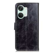 For OnePlus Nord 3 / Ace 2V Retro Crazy Horse Texture Leather Phone Case(Black)