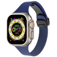 For Apple Watch Ultra 49mm Magnetic Buckle Slim Silicone Watch Band(Midnight Blue) - Watch Bands by PMC TechLife | Online Shopping South Africa | PMC TechLife