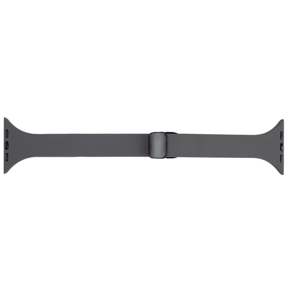 For Apple Watch Ultra 49mm Magnetic Buckle Slim Silicone Watch Band(Starry Grey)