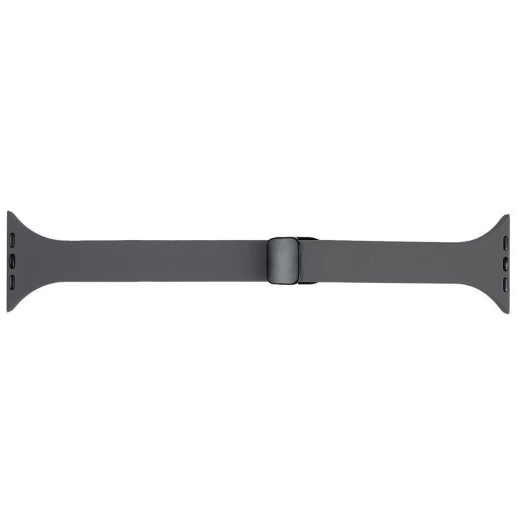 For Apple Watch Ultra 49mm Magnetic Buckle Slim Silicone Watch Band(Starry Grey)