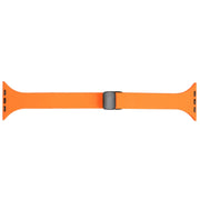 For Apple Watch Ultra 49mm Magnetic Buckle Slim Silicone Watch Band(Orange)