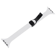 For Apple Watch Ultra 49mm Magnetic Buckle Slim Silicone Watch Band(White)