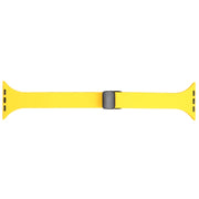 For Apple Watch 8 41mm Magnetic Buckle Slim Silicone Watch Band(Yellow)