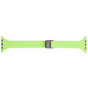 For Apple Watch 8 45mm  Magnetic Buckle Slim Silicone Watch Band(Green)