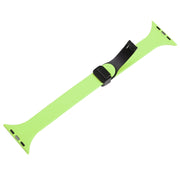 For Apple Watch 8 45mm  Magnetic Buckle Slim Silicone Watch Band(Green)