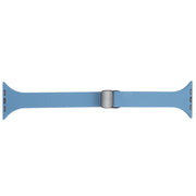 For Apple Watch SE 2022 40mm Magnetic Buckle Slim Silicone Watch Band(Blue)