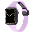 For Apple Watch SE 2022 40mm Magnetic Buckle Slim Silicone Watch Band(Lavender) - Watch Bands by PMC TechLife | Online Shopping South Africa | PMC TechLife