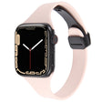 For Apple Watch SE 40mm Magnetic Buckle Slim Silicone Watch Band(Pink) - Watch Bands by PMC TechLife | Online Shopping South Africa | PMC TechLife