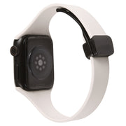 For Apple Watch 6 44mm Magnetic Buckle Slim Silicone Watch Band(Starlight)